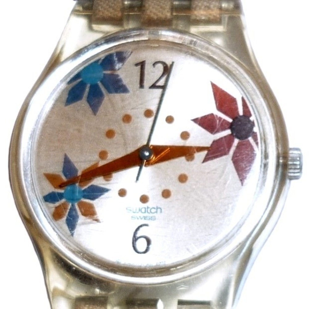 Vintage 2005 Swatch Skin SFK234 Patchouli Floral Ultra Thin Watch  New Battery
